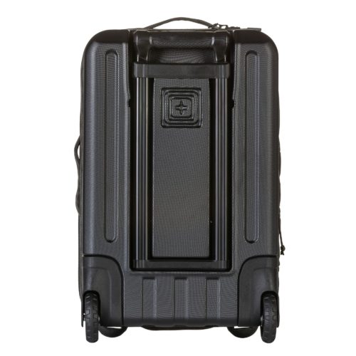 5.11 Tactical 22" Carry On back showing retactable handle, inline wheel and U-feet.