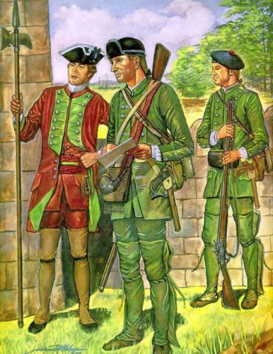 Painting of Rogers' Rangers