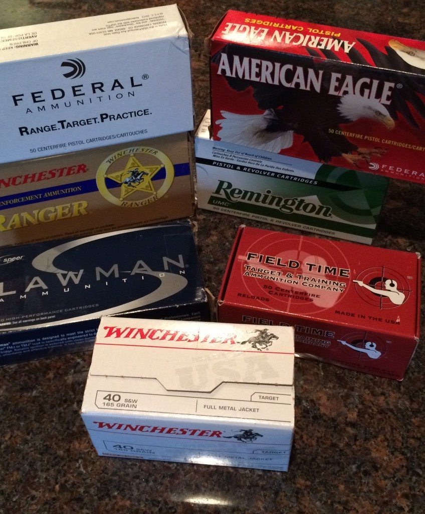 All of these are 40 S&W that I purchased during an ammo shortage. You can see they are all from different producers.