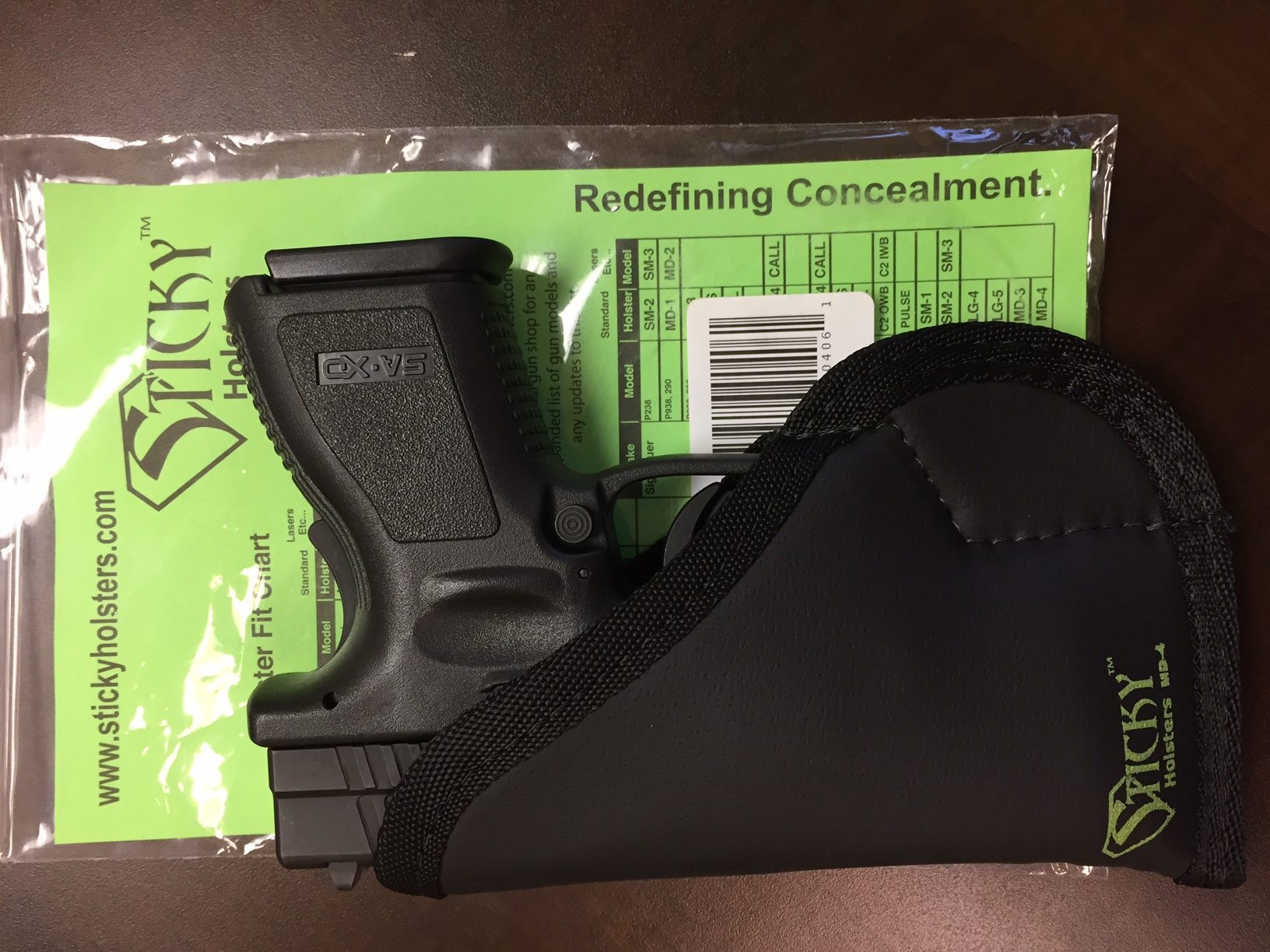 Sticky Holster MD-4 IWB/Pocket Concealed for Glock 43/S&W Shield/Springfield XDS 