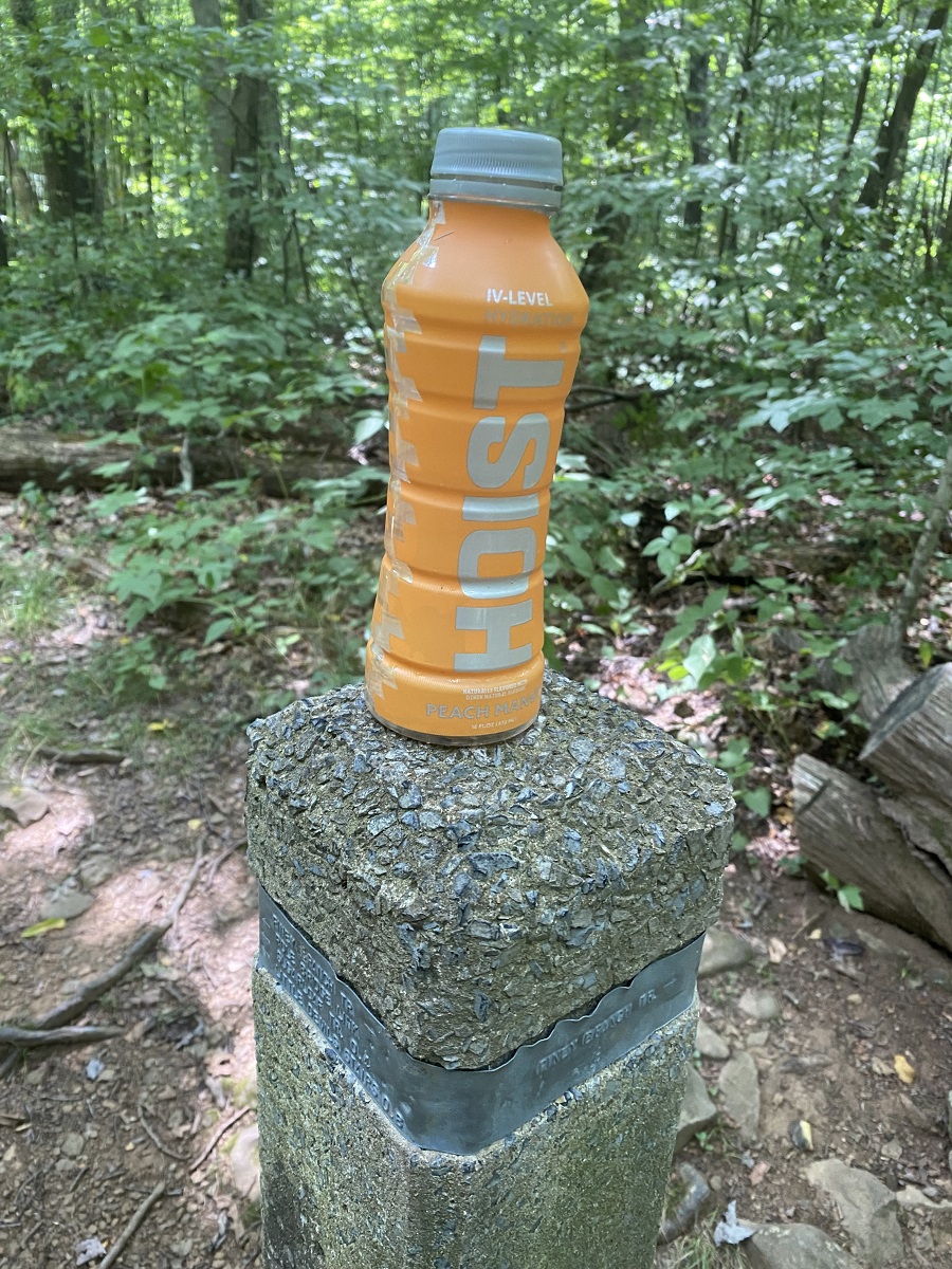 Hoist Hydration hike Shenandoah National forest spotter up two