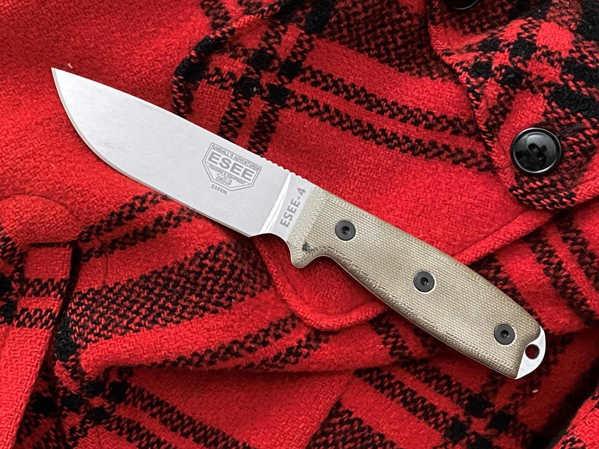 ESEE4 S35V Premium 4.5” Fixed Blade Field Knife • Spotter Up