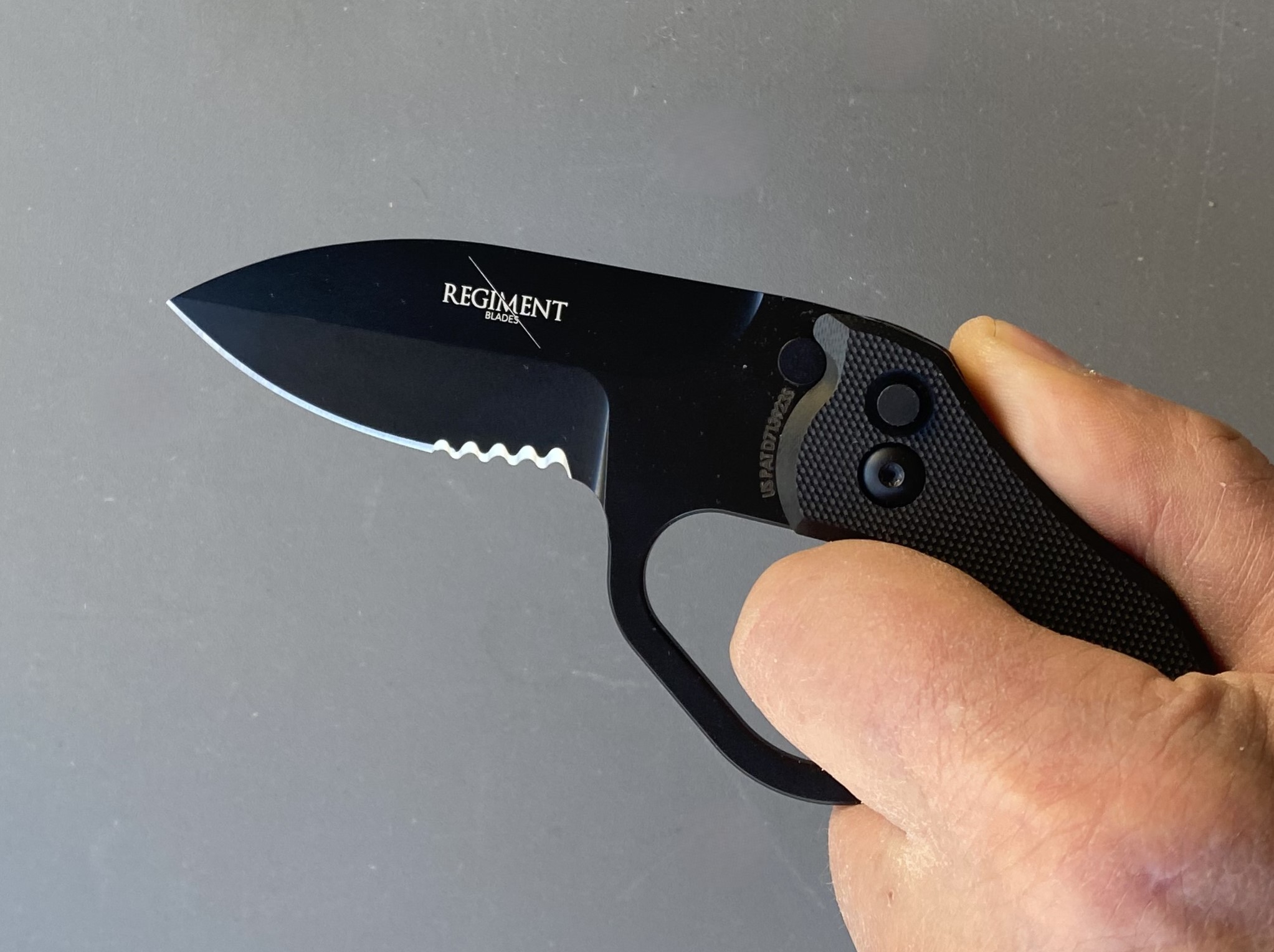 Regiment Blades Auto Lock Folder & Low Viz G10 NonMetallic • Spotter Up